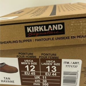 Kirkland Signature Men's Shearling Slipper - Tan